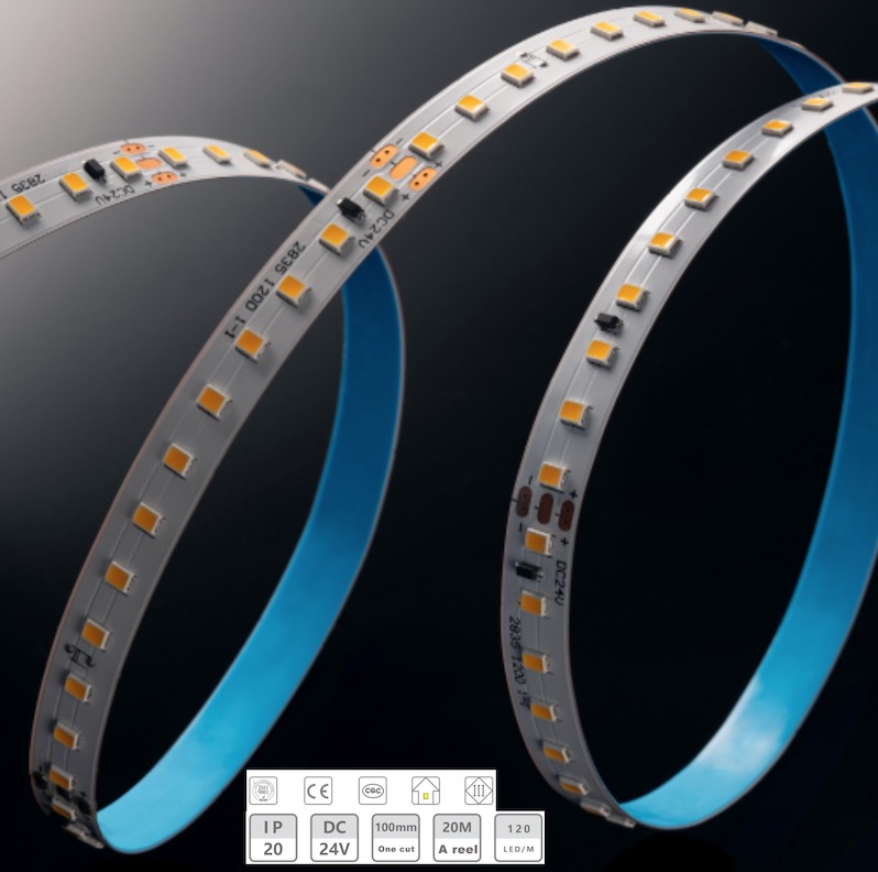 24V-10mm-20m بدون فشار نوار نور فشار